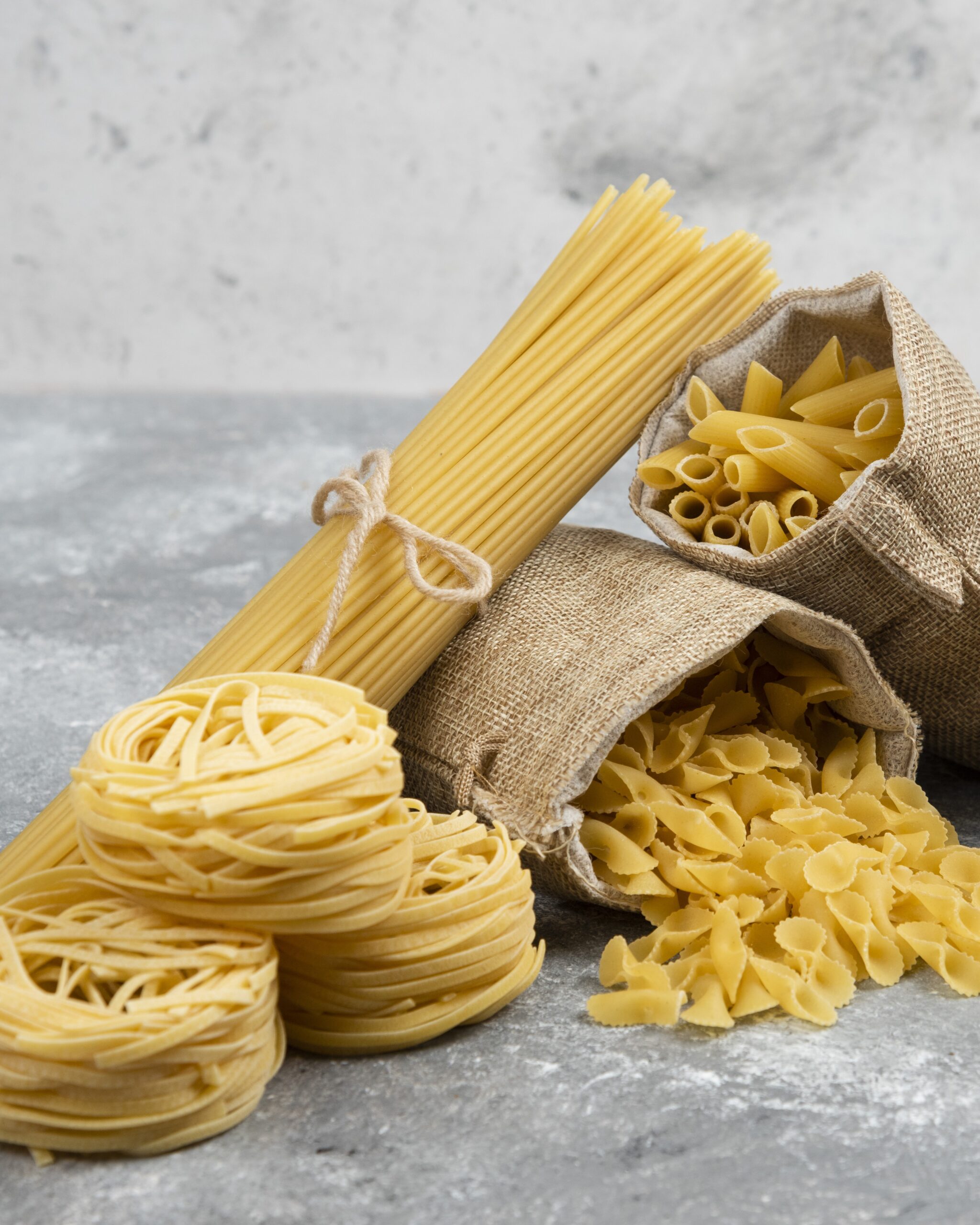 Pasta senza glutine, pasta con legumi, pasta integrale, di Kamut, di Farro...