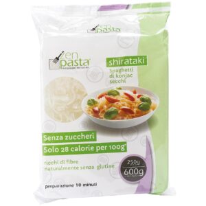 Pasta di konjac. Senza carboidrati. Spaghetti shirataki. Zenpasta
